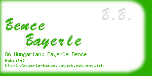 bence bayerle business card